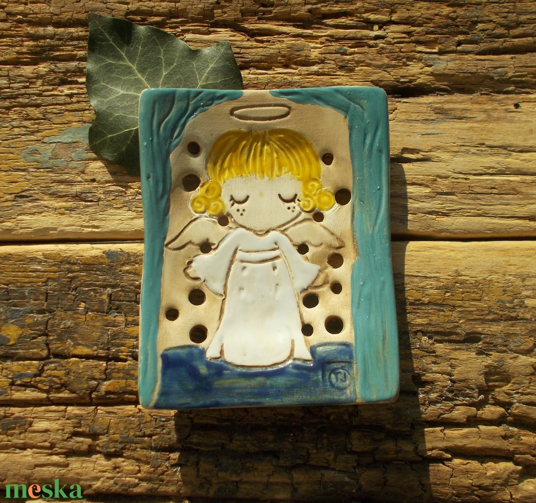 Angyalkás  szappantartó - otthon & életmód - fürdőszoba - szappantartó - Meska.hu