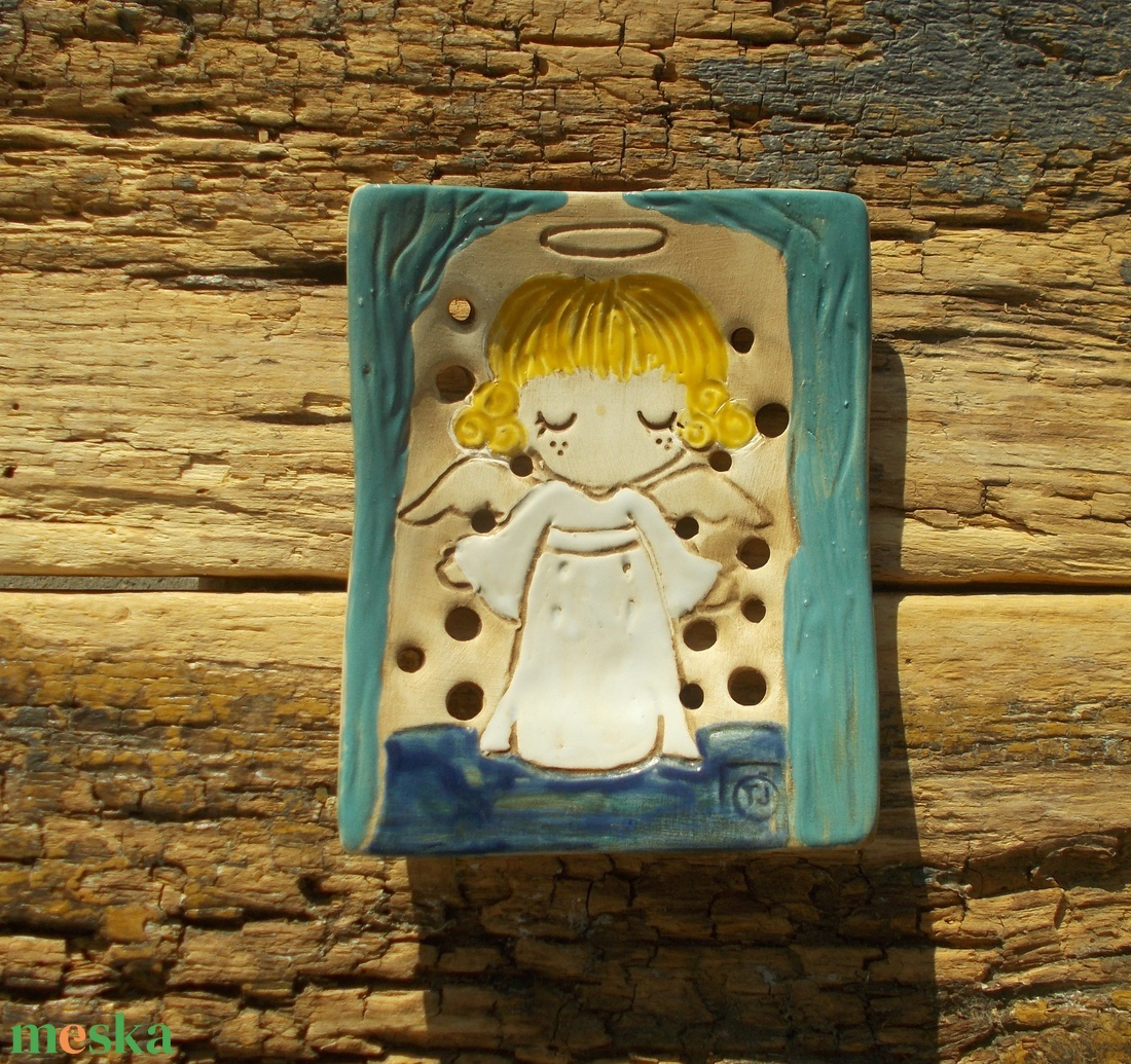 Angyalkás  szappantartó - otthon & életmód - fürdőszoba - szappantartó - Meska.hu