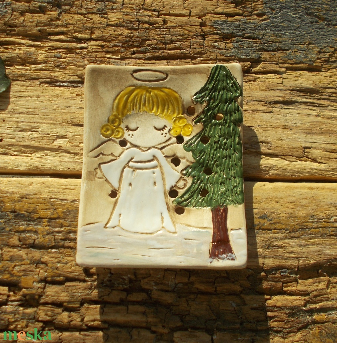 Angyalkás  szappantartó - otthon & életmód - fürdőszoba - szappantartó - Meska.hu