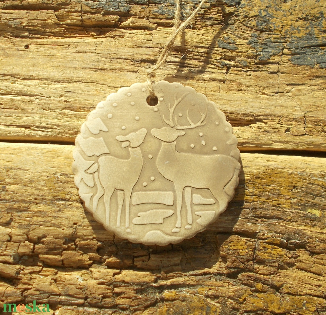 3 db Vintage akasztható dísz.  - karácsony - karácsonyi lakásdekoráció - karácsonyfadíszek - Meska.hu