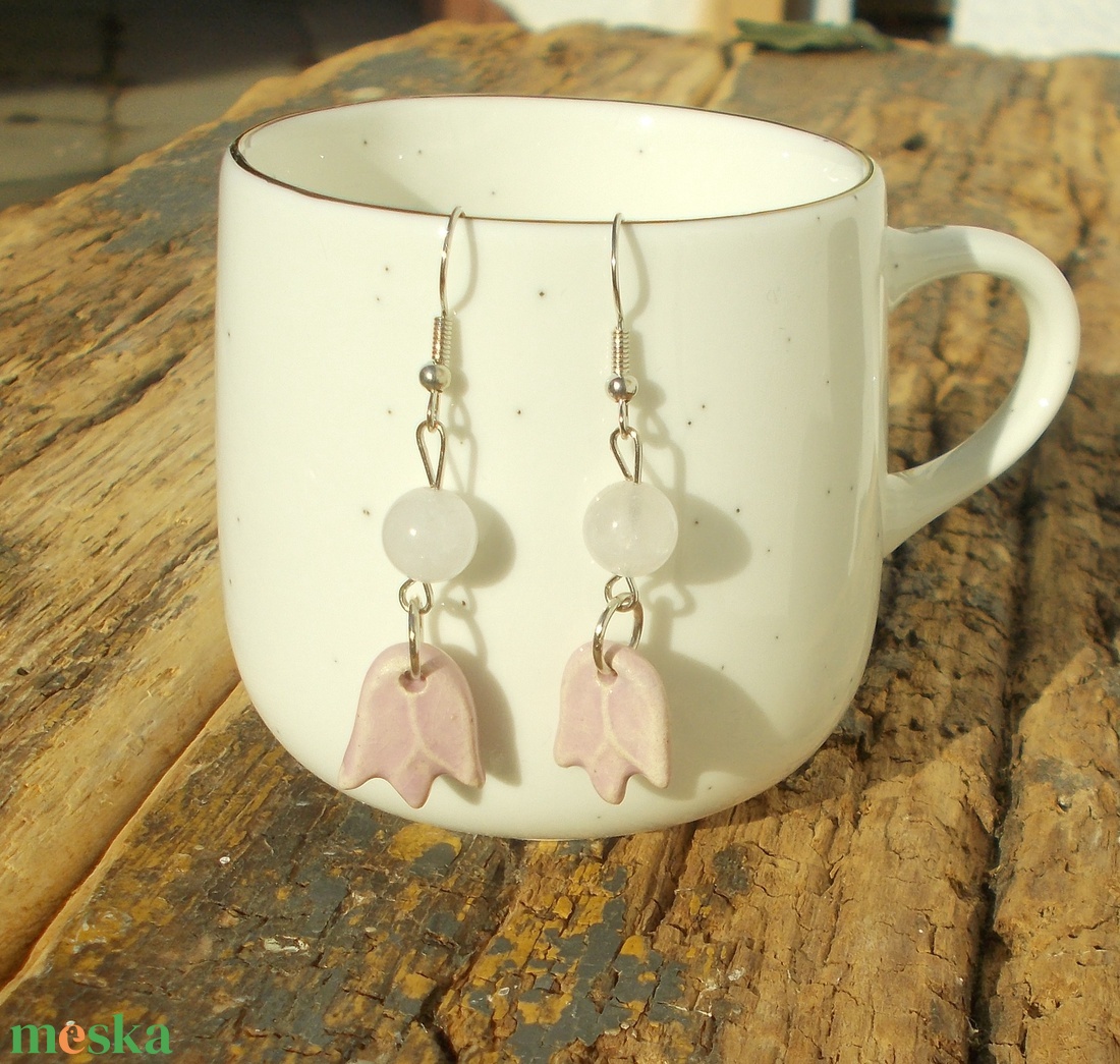 Tulipános fülbevaló - ékszer - fülbevaló - lógó fülbevaló - Meska.hu