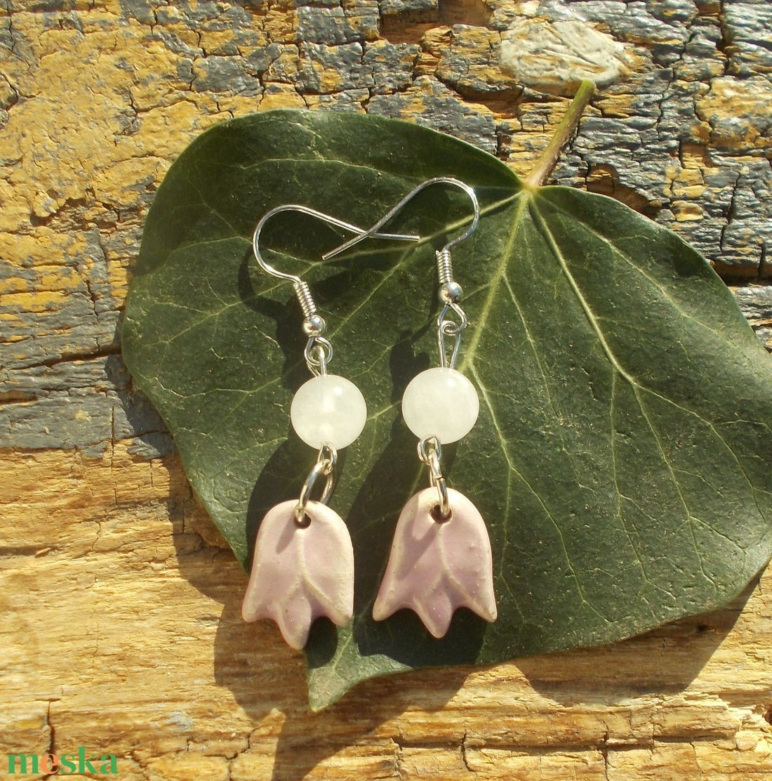 Tulipános fülbevaló - ékszer - fülbevaló - lógó fülbevaló - Meska.hu