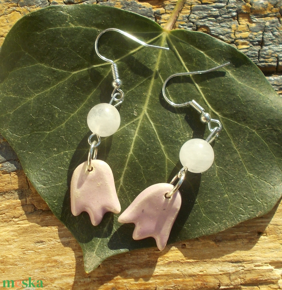 Tulipános fülbevaló - ékszer - fülbevaló - lógó fülbevaló - Meska.hu