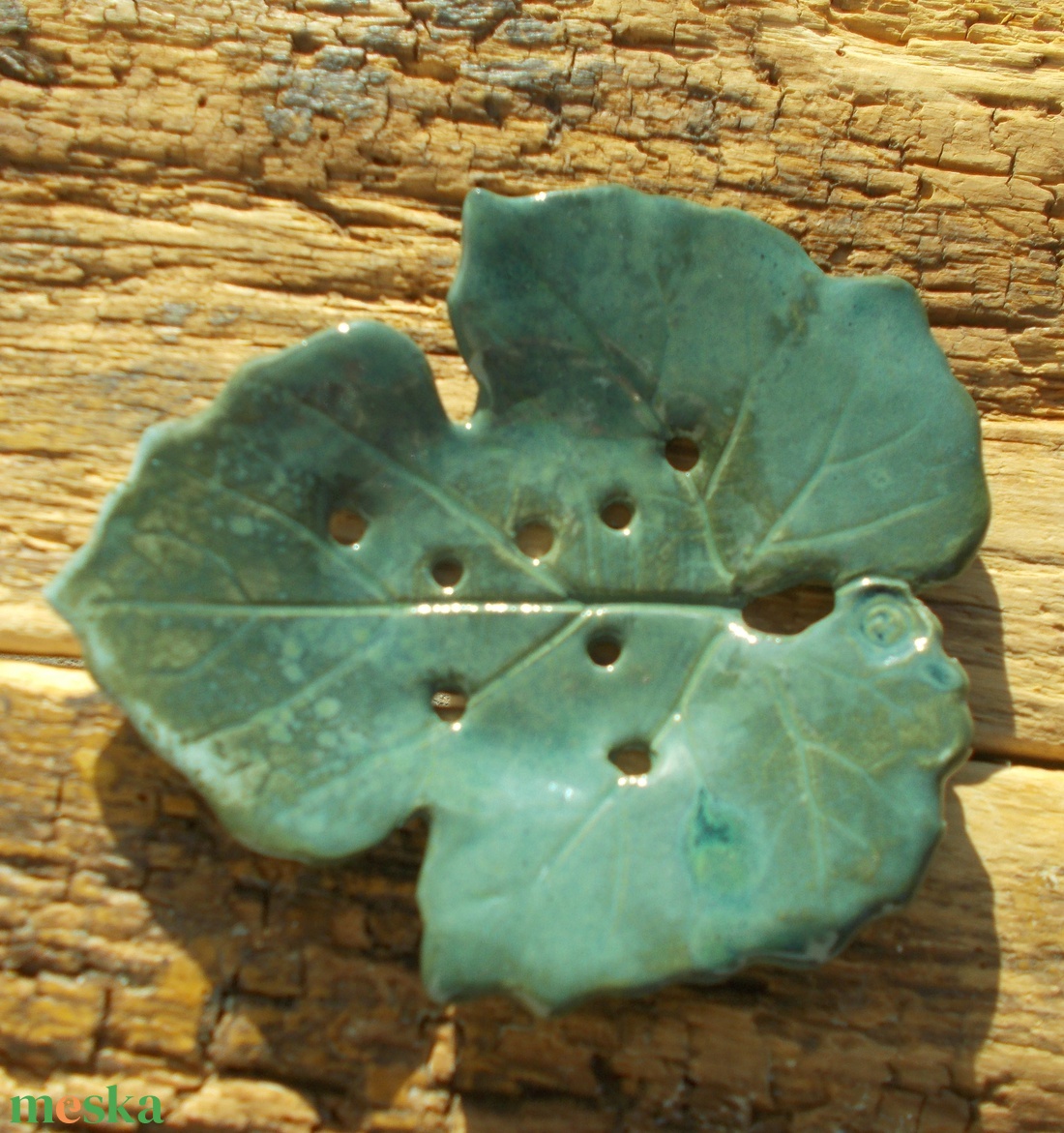 Szappantartó levél mintával. - otthon & életmód - fürdőszoba - szappantartó - Meska.hu