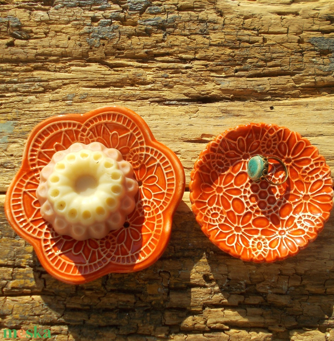 Tenxérnyi szappantartó szappantartó  + gyűrűtartó - otthon & életmód - fürdőszoba - szappantartó - Meska.hu