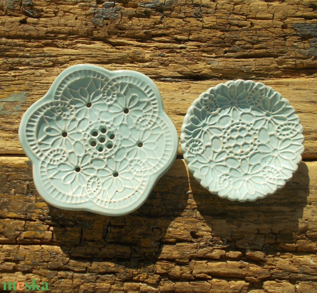 Tenxérnyi  szappantartó  + gyűrűtartó - otthon & életmód - fürdőszoba - szappantartó - Meska.hu