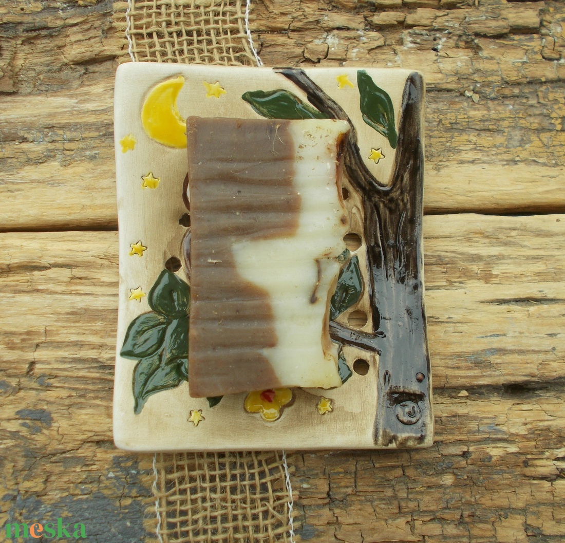 Baglyos szappantartó - otthon & életmód - fürdőszoba - szappantartó - Meska.hu