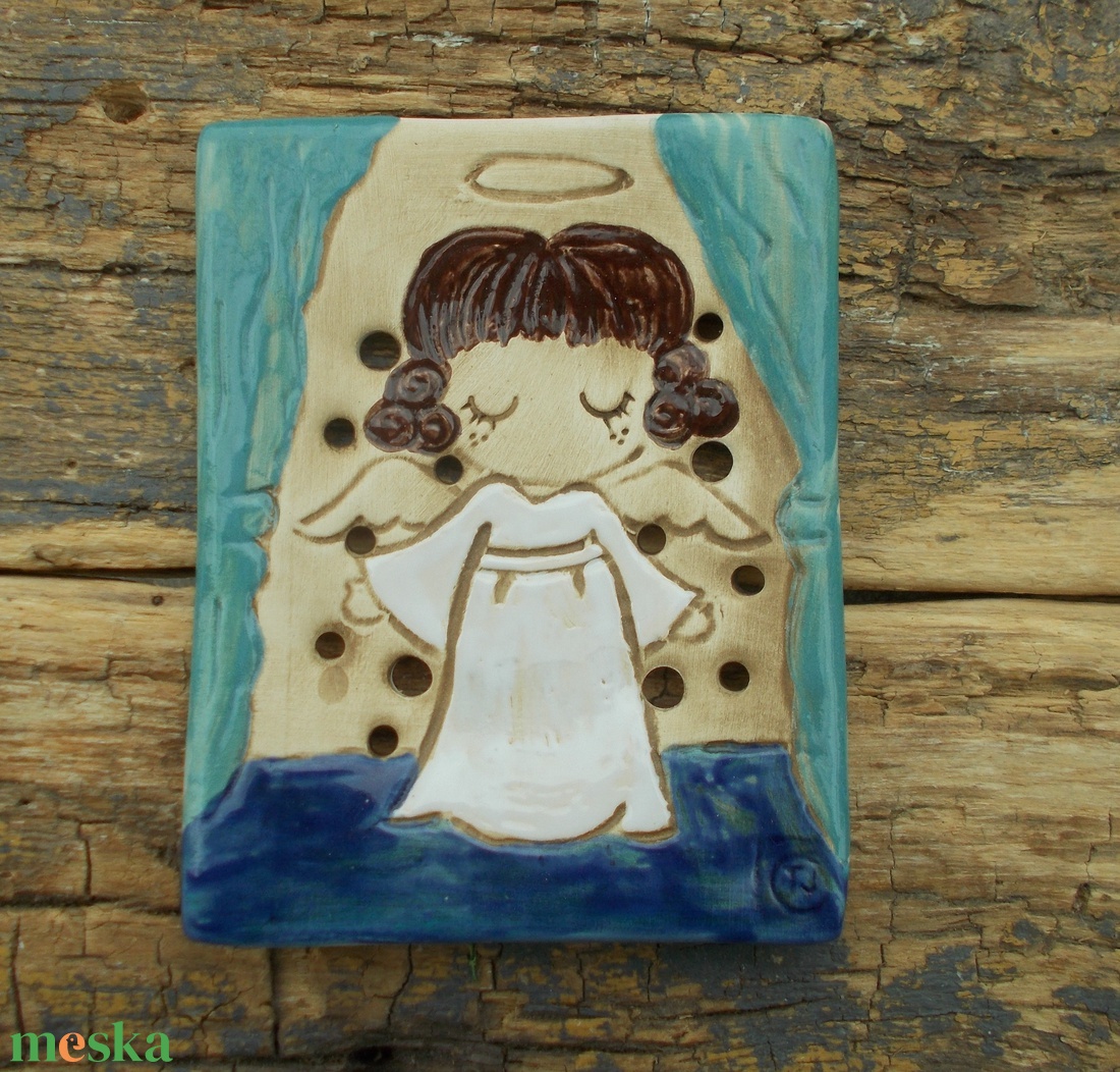 Angyalkás  szappantartó - otthon & életmód - fürdőszoba - szappantartó - Meska.hu