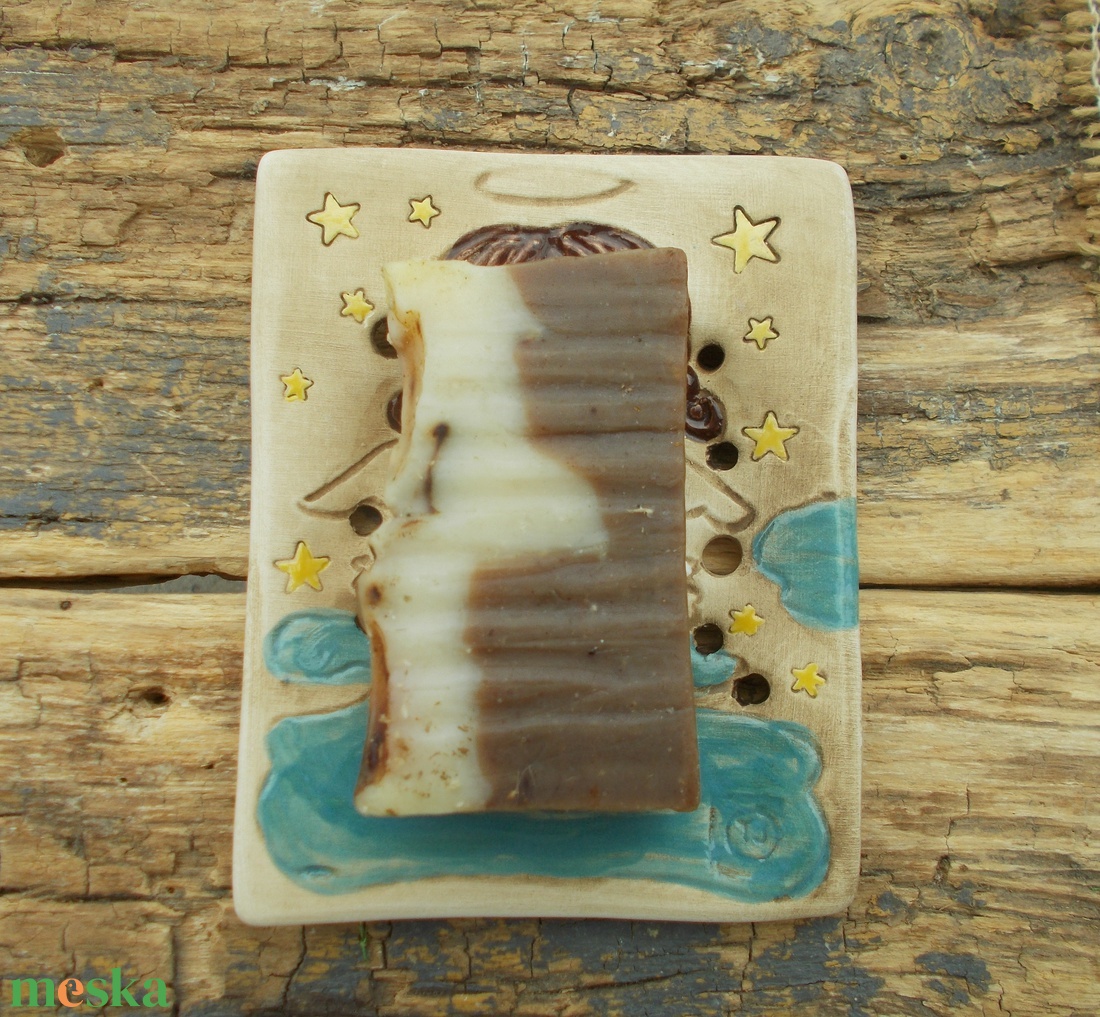 Angyalkás  szappantartó - otthon & életmód - fürdőszoba - szappantartó - Meska.hu