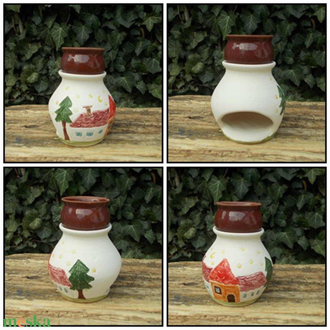 Párologtató apró házakkal - otthon & életmód - gyertya, illat, aroma - mécses és mécsestartó - Meska.hu