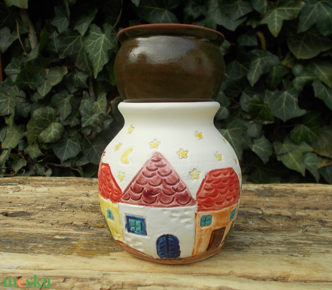 Párologtató apró házakkal - otthon & életmód - gyertya, illat, aroma - mécses és mécsestartó - Meska.hu