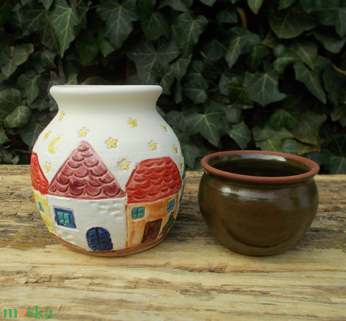 Párologtató apró házakkal - otthon & életmód - gyertya, illat, aroma - mécses és mécsestartó - Meska.hu