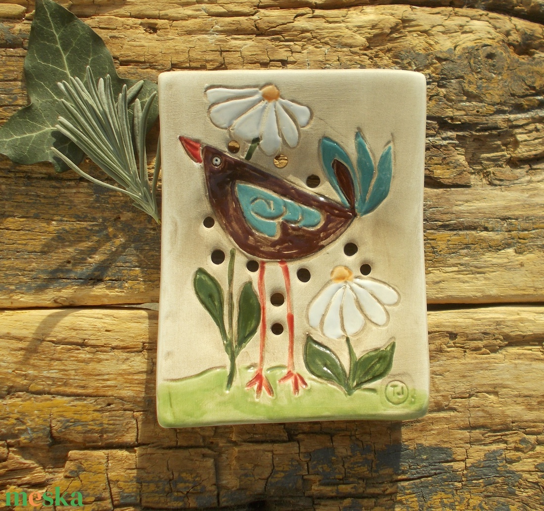 Madaras szappantartó - otthon & életmód - fürdőszoba - szappantartó - Meska.hu