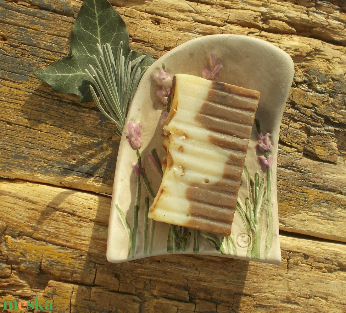  Levendulás szappantartó - otthon & életmód - fürdőszoba - szappantartó - Meska.hu