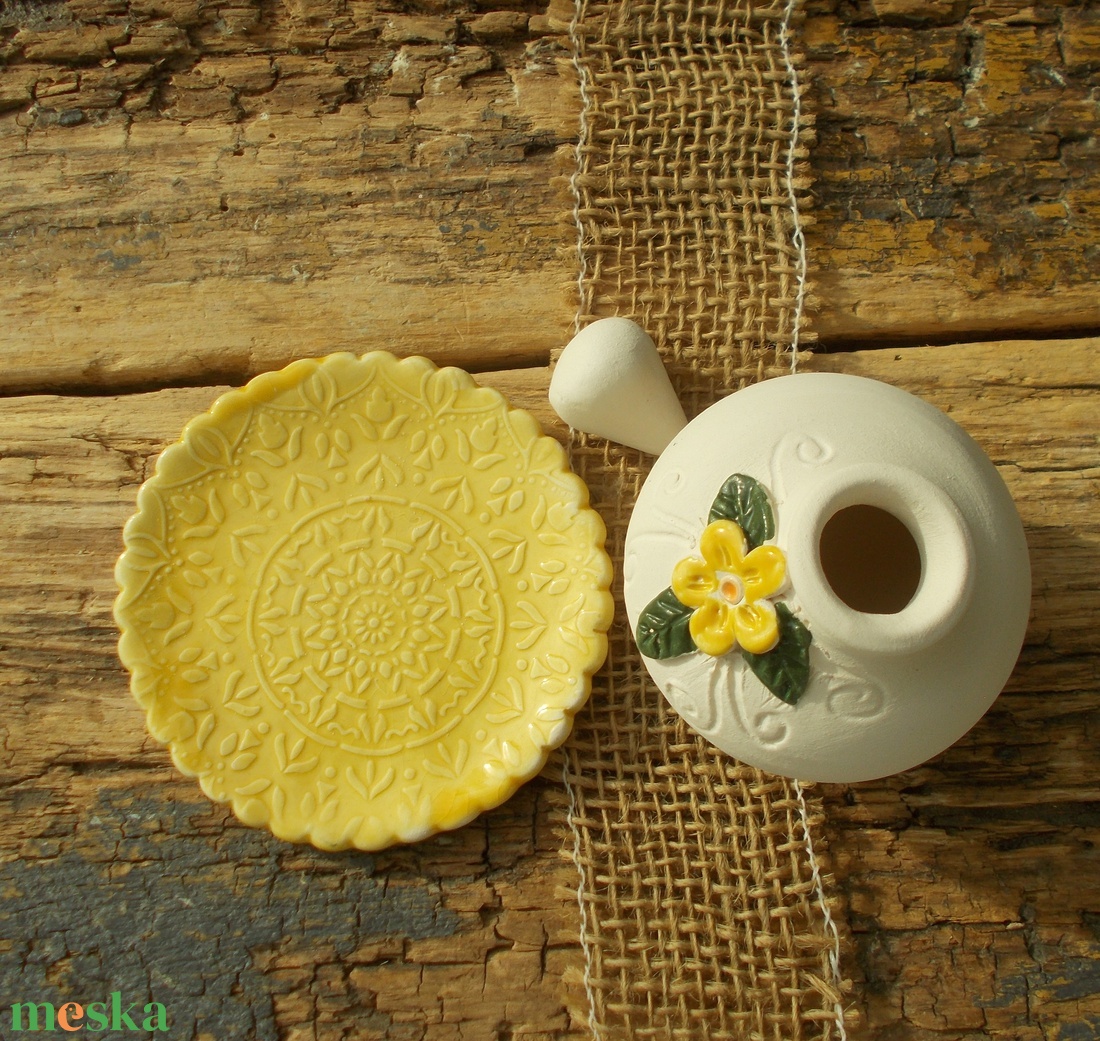 Virágos párologtató szett. - otthon & életmód - gyertya, illat, aroma - párologtató - Meska.hu