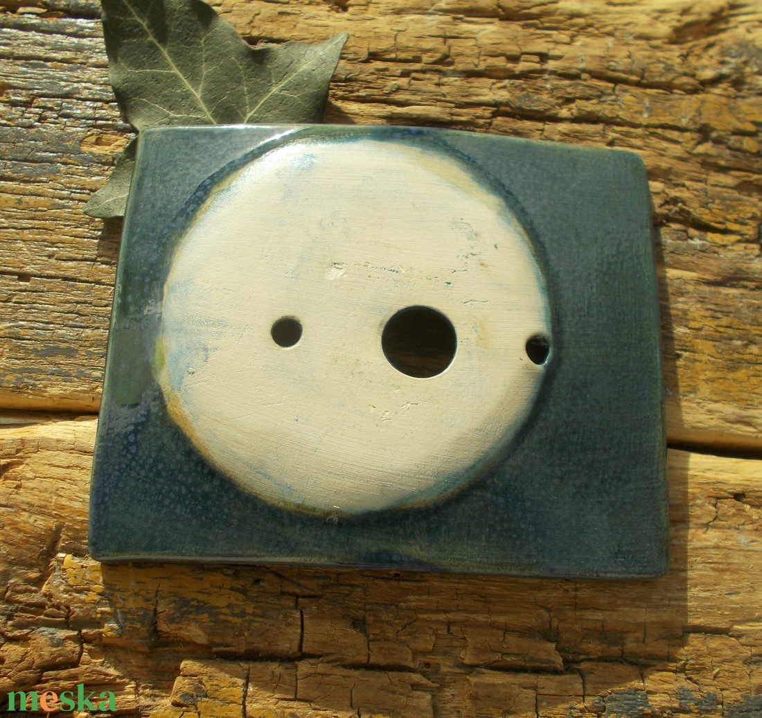 Kék szappantartó - otthon & életmód - fürdőszoba - szappantartó - Meska.hu