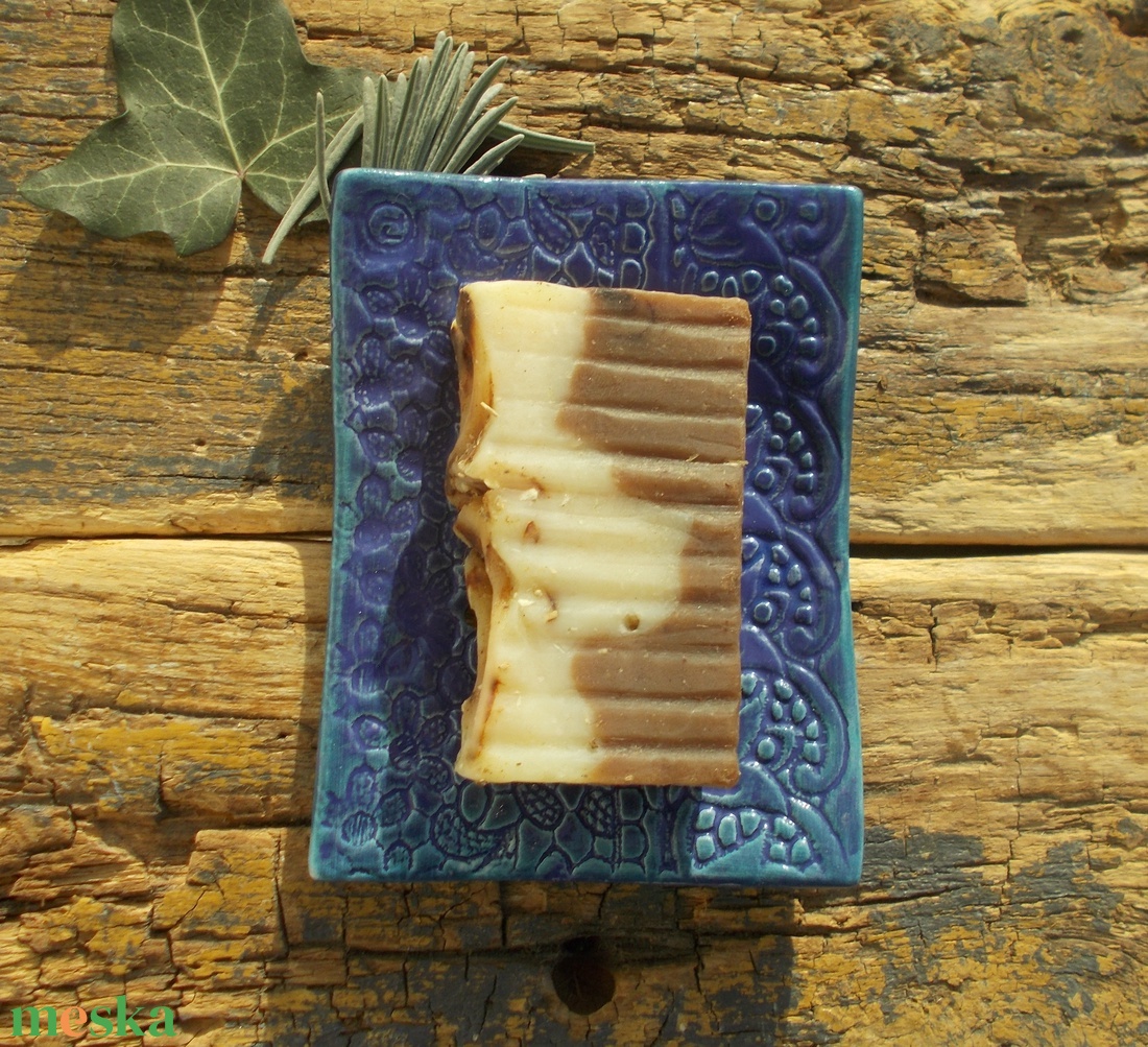 Kék szappantartó - otthon & életmód - fürdőszoba - szappantartó - Meska.hu