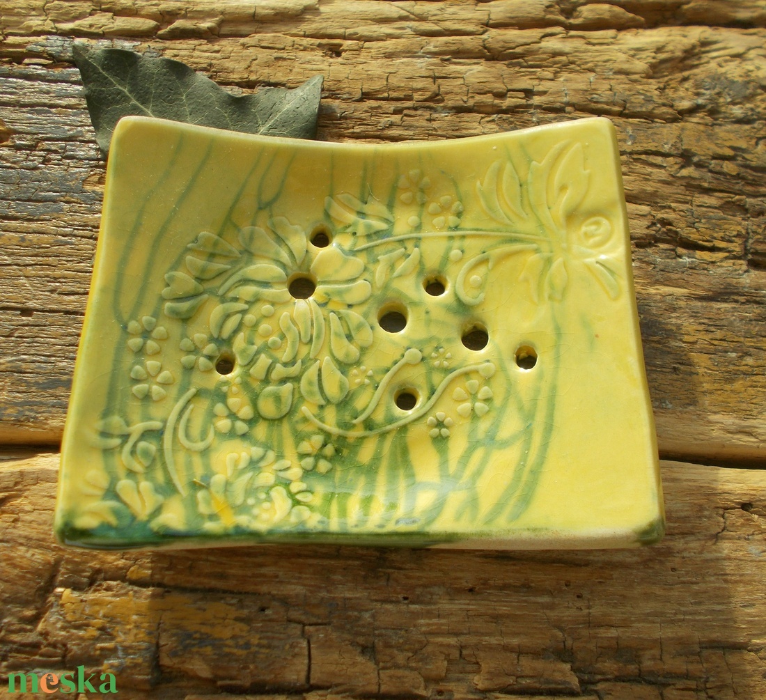  Szappantartó repesztett mázzal - otthon & életmód - fürdőszoba - szappantartó - Meska.hu