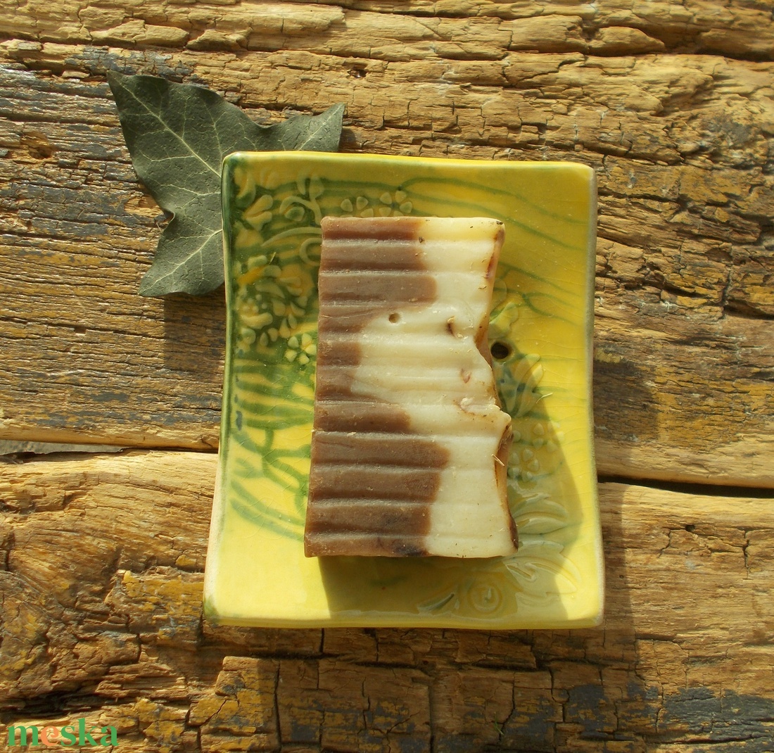  Szappantartó repesztett mázzal - otthon & életmód - fürdőszoba - szappantartó - Meska.hu