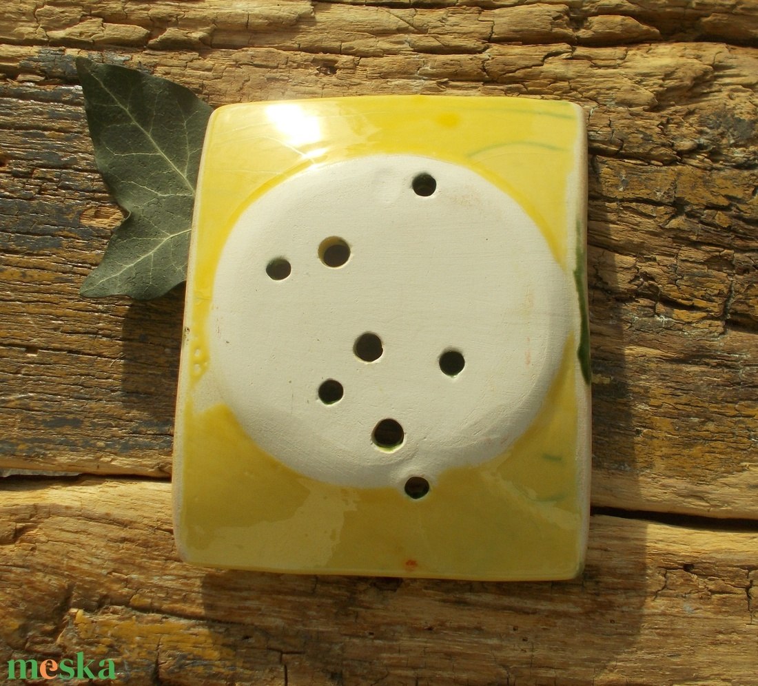  Szappantartó repesztett mázzal - otthon & életmód - fürdőszoba - szappantartó - Meska.hu