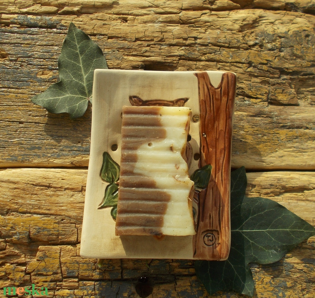 Baglyos szappantartó - otthon & életmód - fürdőszoba - szappantartó - Meska.hu