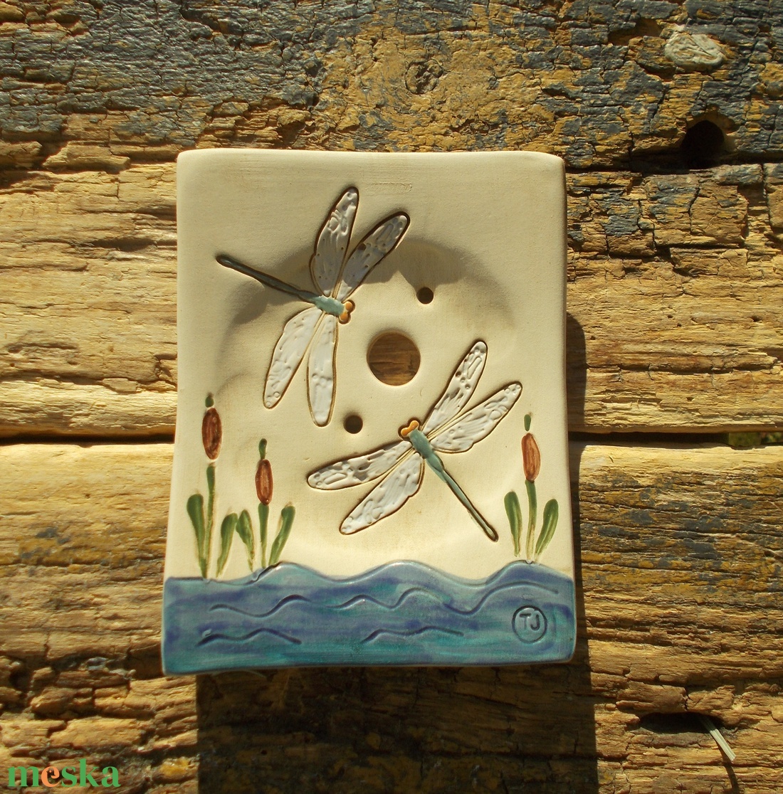 Szitakötős szappantartó - otthon & életmód - fürdőszoba - szappantartó - Meska.hu