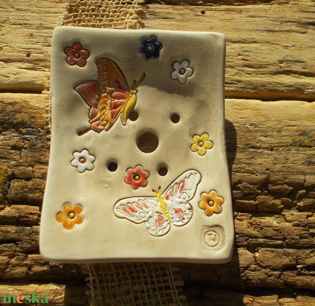 Pillangós szappantartó - otthon & életmód - fürdőszoba - szappantartó - Meska.hu