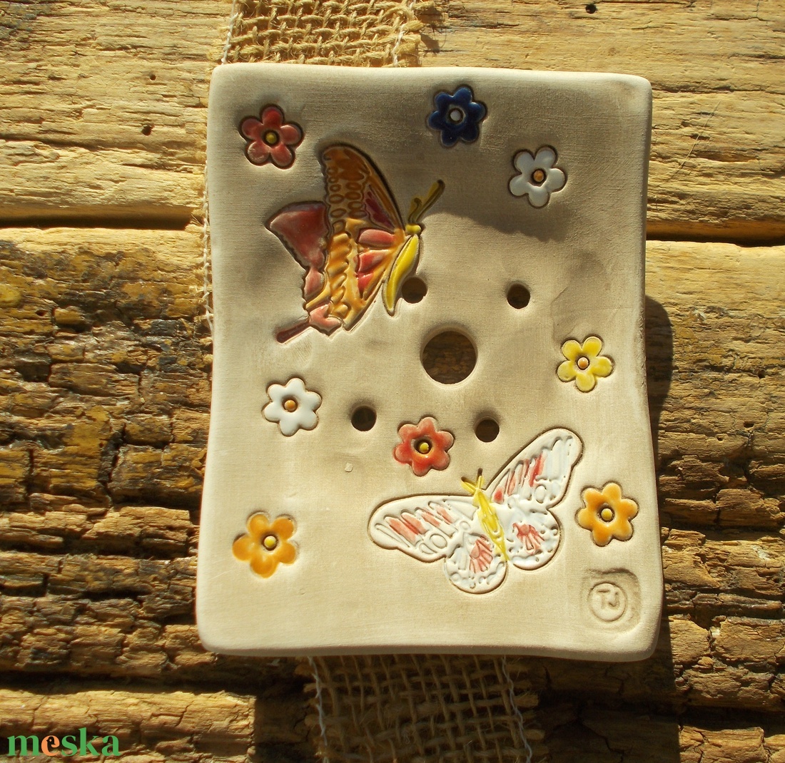 Pillangós szappantartó - otthon & életmód - fürdőszoba - szappantartó - Meska.hu