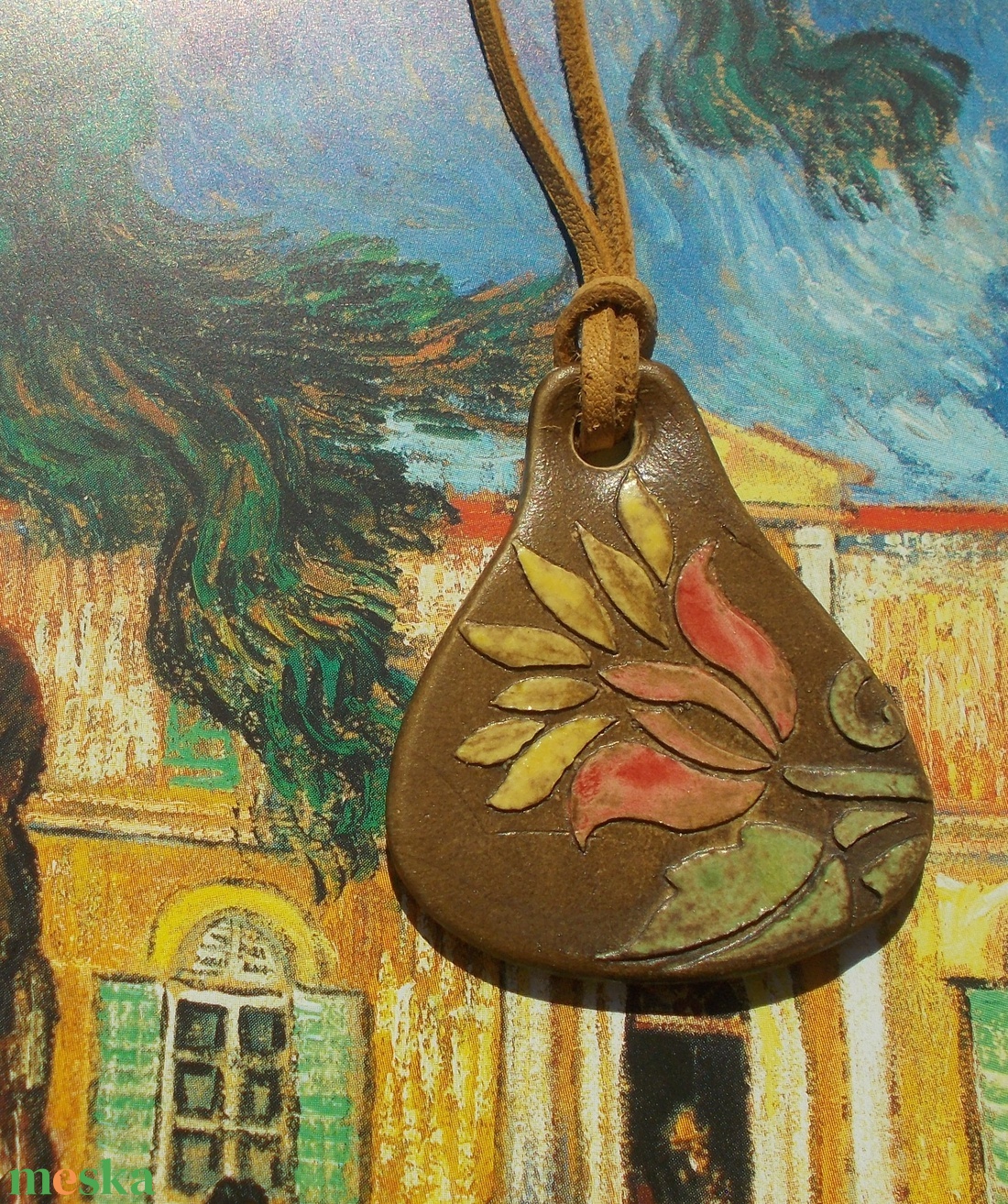 Virágos nyaklánc - ékszer - nyaklánc - medálos nyaklánc - Meska.hu