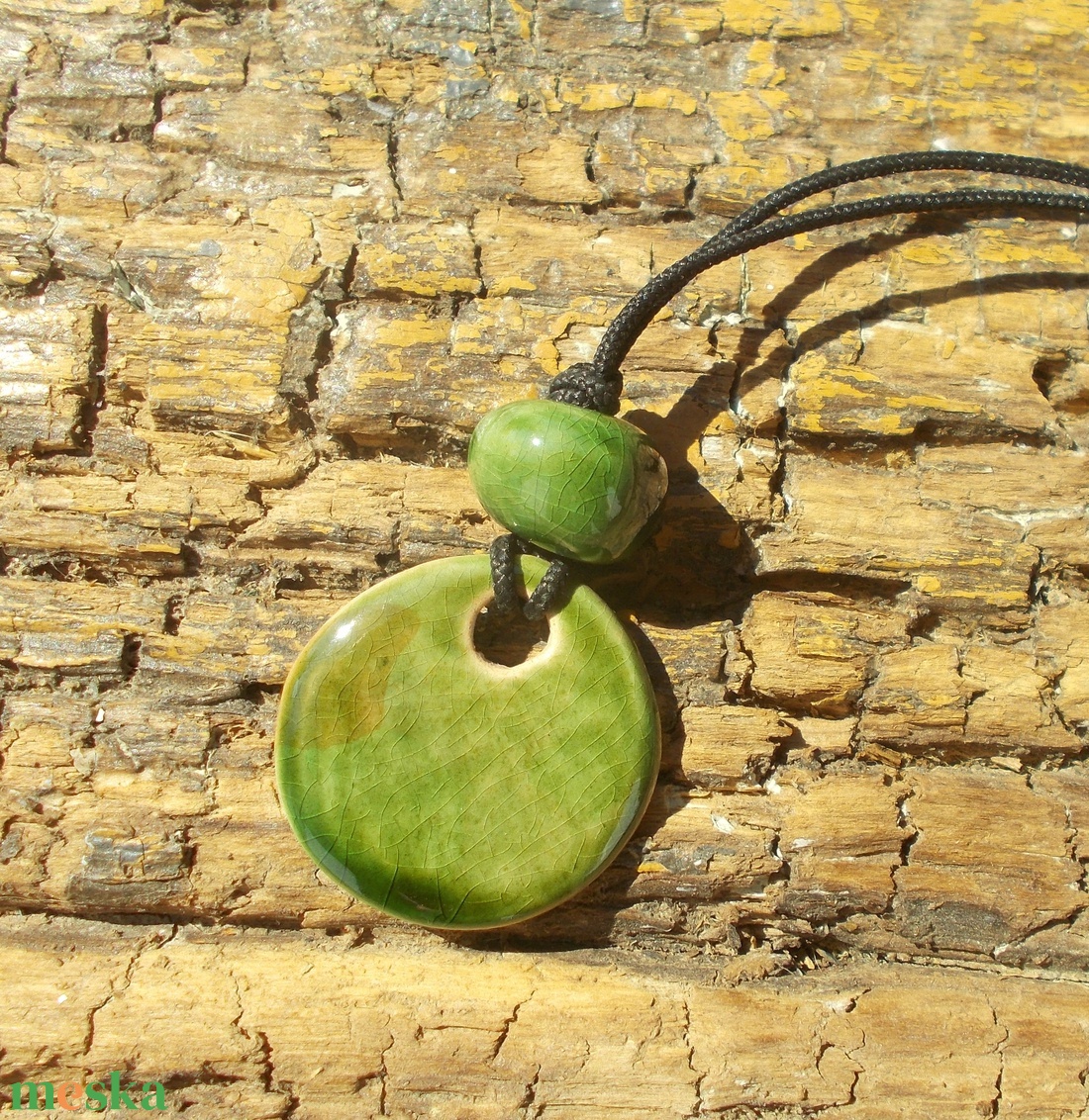 Zöld nyaklánc - ékszer - nyaklánc - medálos nyaklánc - Meska.hu