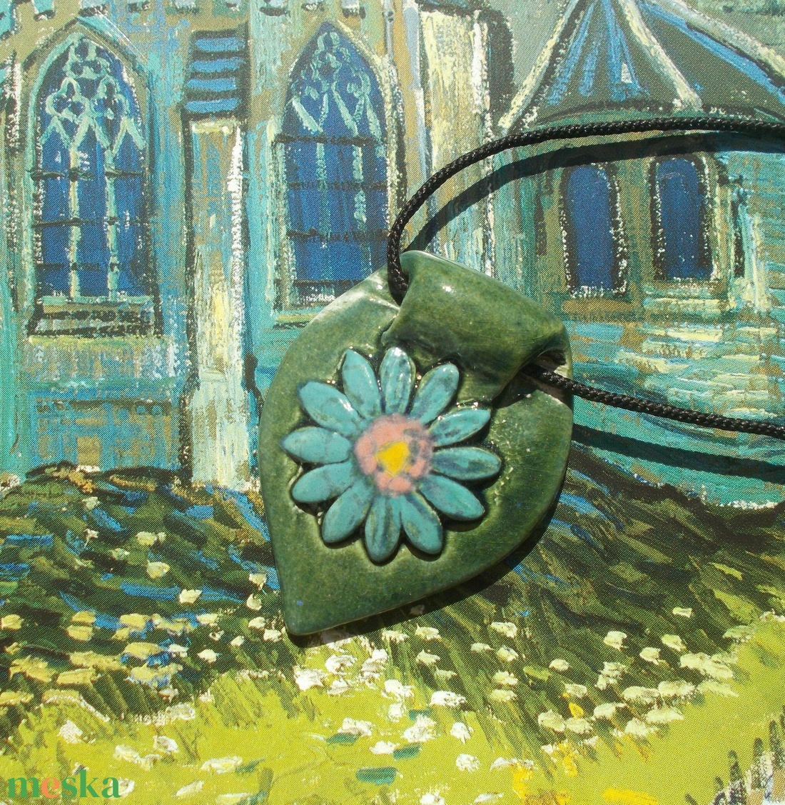 Virágos nyaklánc - ékszer - nyaklánc - medálos nyaklánc - Meska.hu