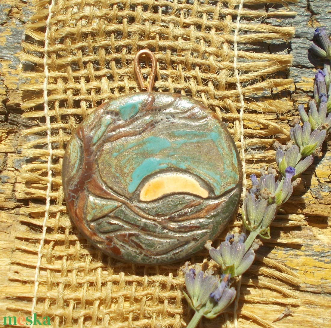 Lemenő nap, MEDÁL - ékszer - nyaklánc - medál - Meska.hu