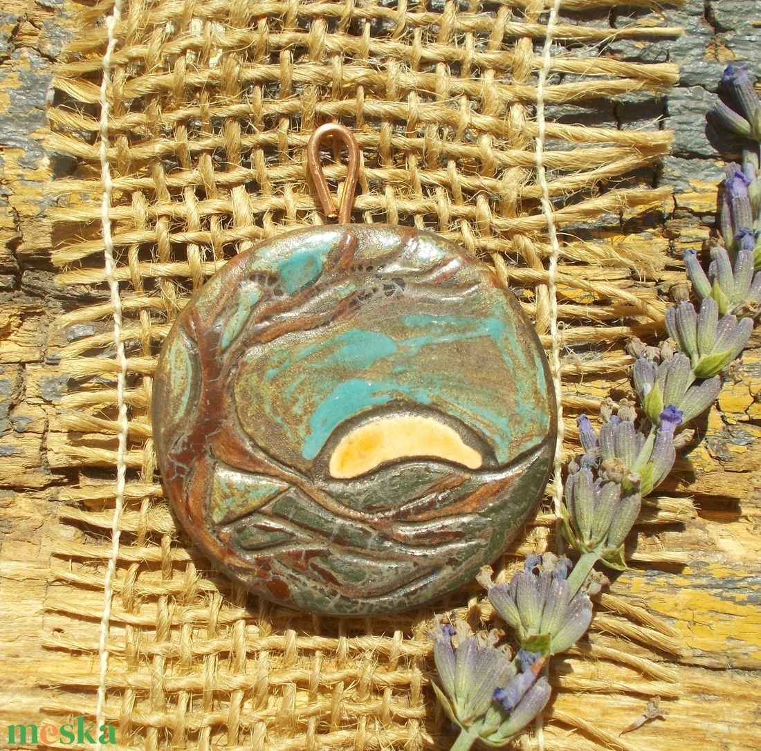 Lemenő nap, MEDÁL - ékszer - nyaklánc - medál - Meska.hu