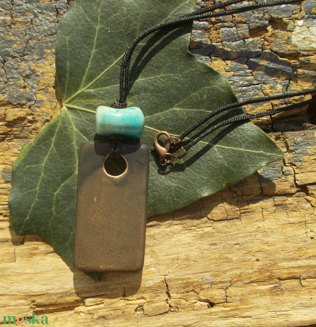 Zöld nyaklánc - ékszer - nyaklánc - medálos nyaklánc - Meska.hu