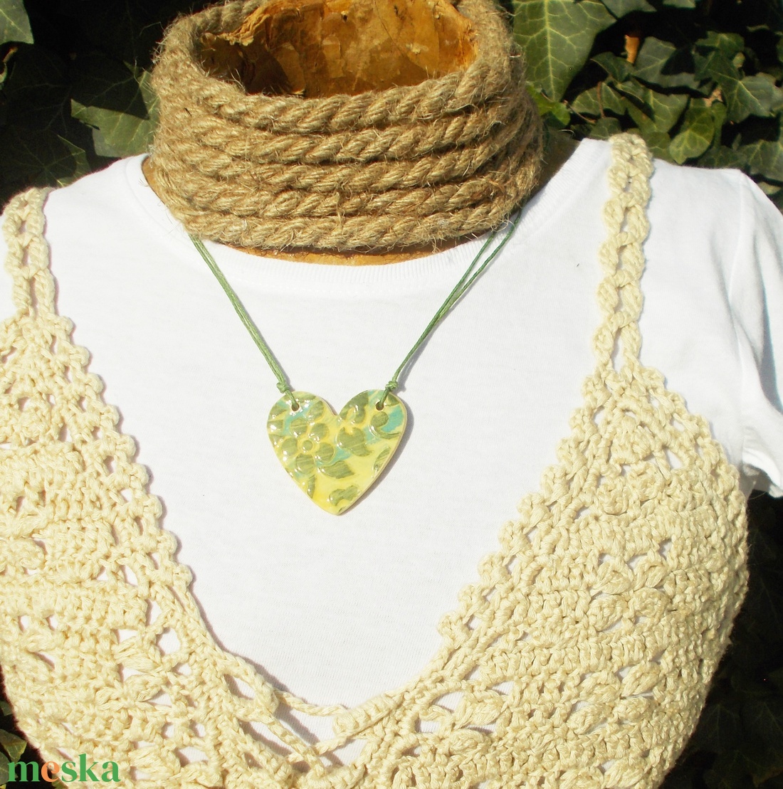 Virágos nyaklánc - ékszer - nyaklánc - medálos nyaklánc - Meska.hu