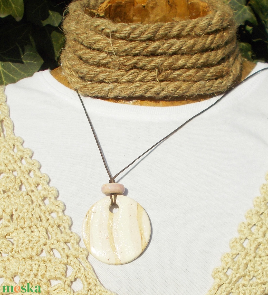 Karamell,puncs, vanilia :) - ékszer - nyaklánc - medálos nyaklánc - Meska.hu