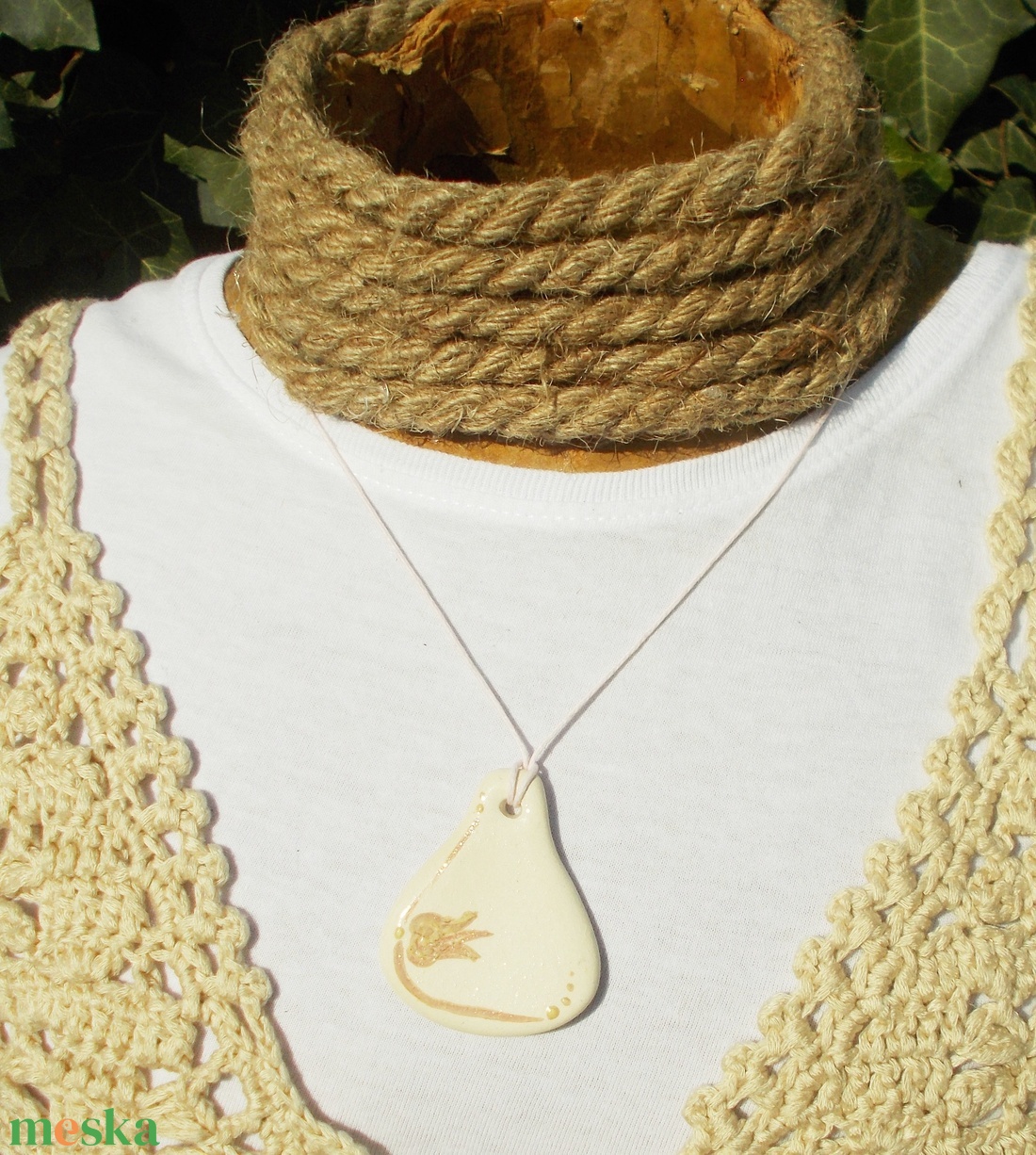 Virágos nyaklánc - ékszer - nyaklánc - medálos nyaklánc - Meska.hu