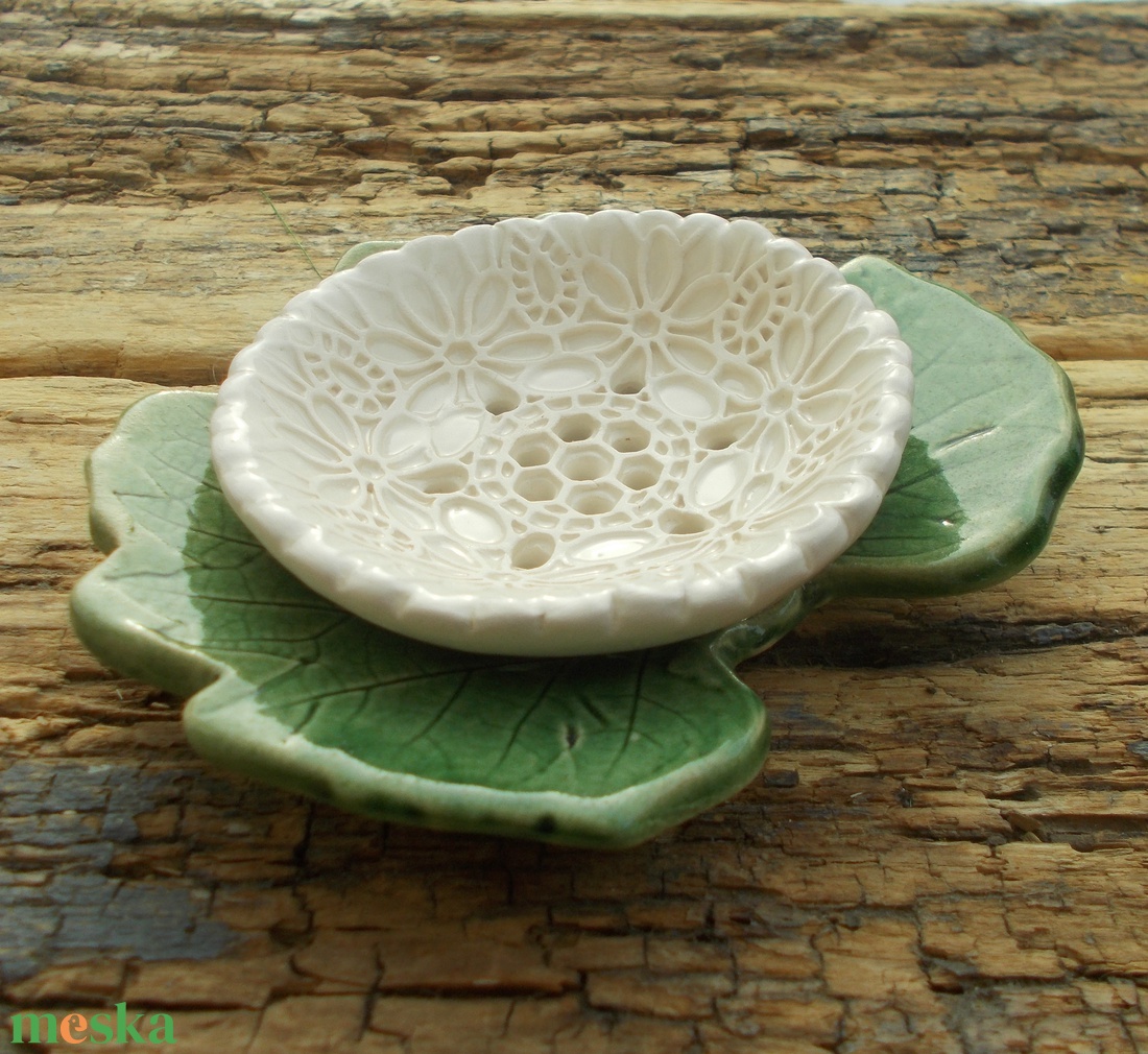 Kétrészes szappantartó - otthon & életmód - fürdőszoba - szappantartó - Meska.hu