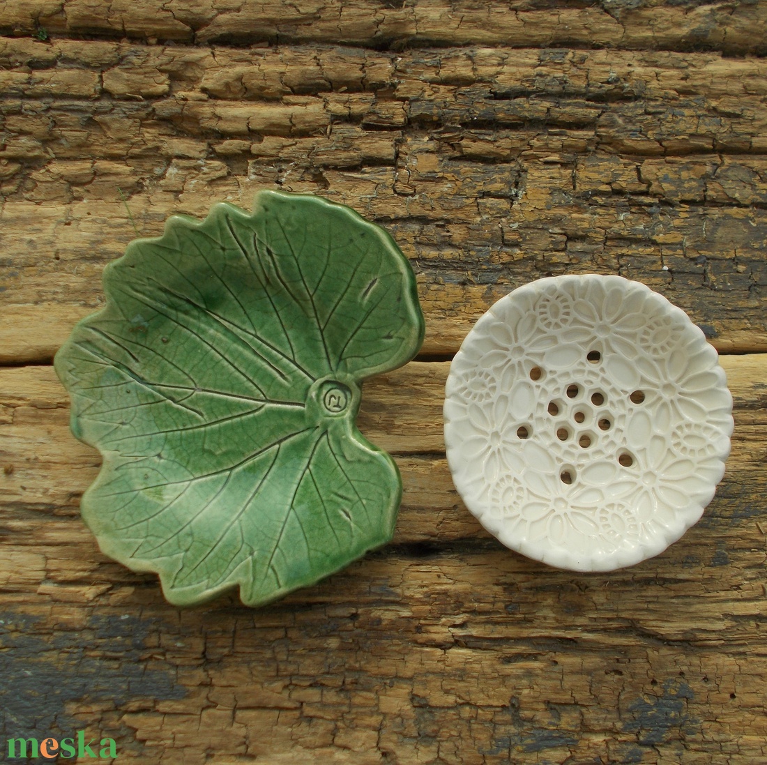 Kétrészes szappantartó - otthon & életmód - fürdőszoba - szappantartó - Meska.hu