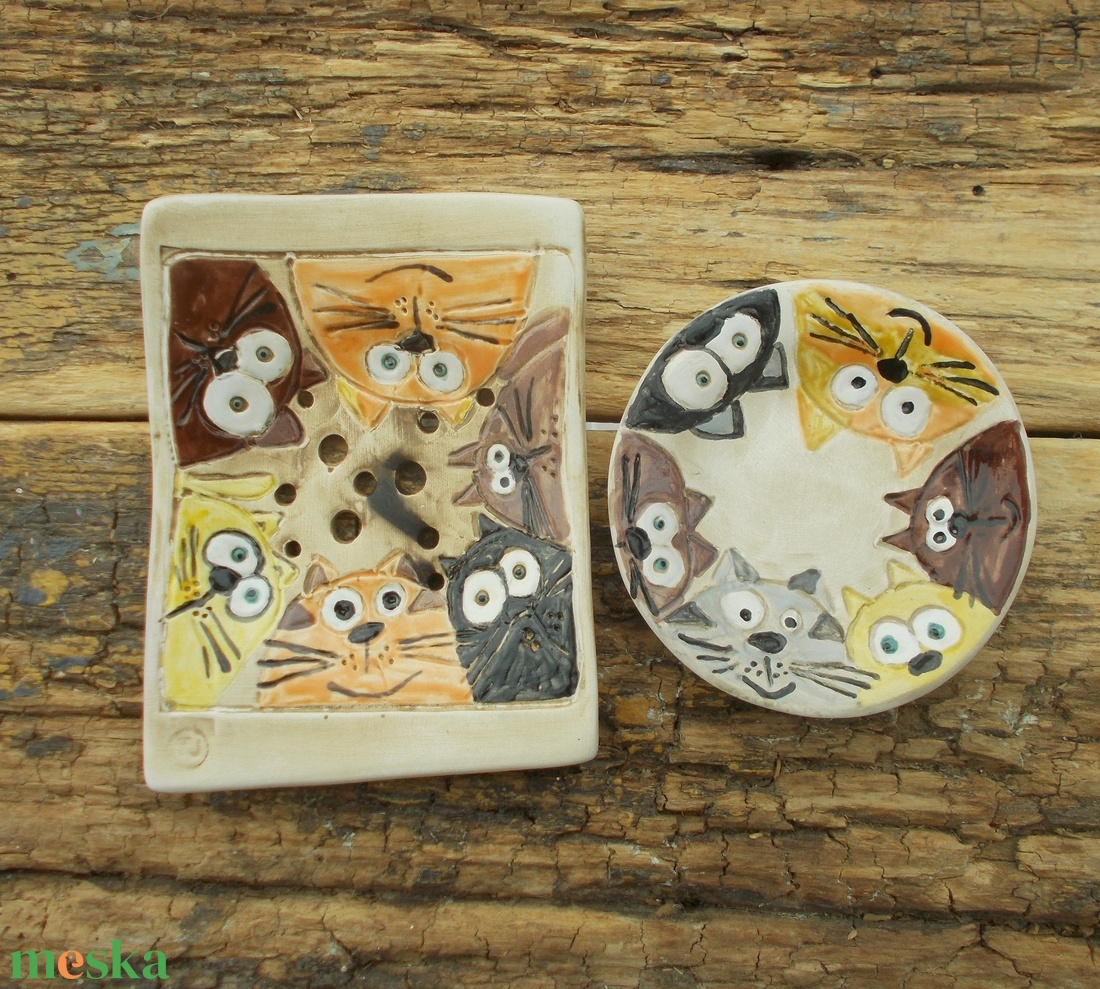 6 macsek :) - otthon & életmód - fürdőszoba - szappantartó - Meska.hu