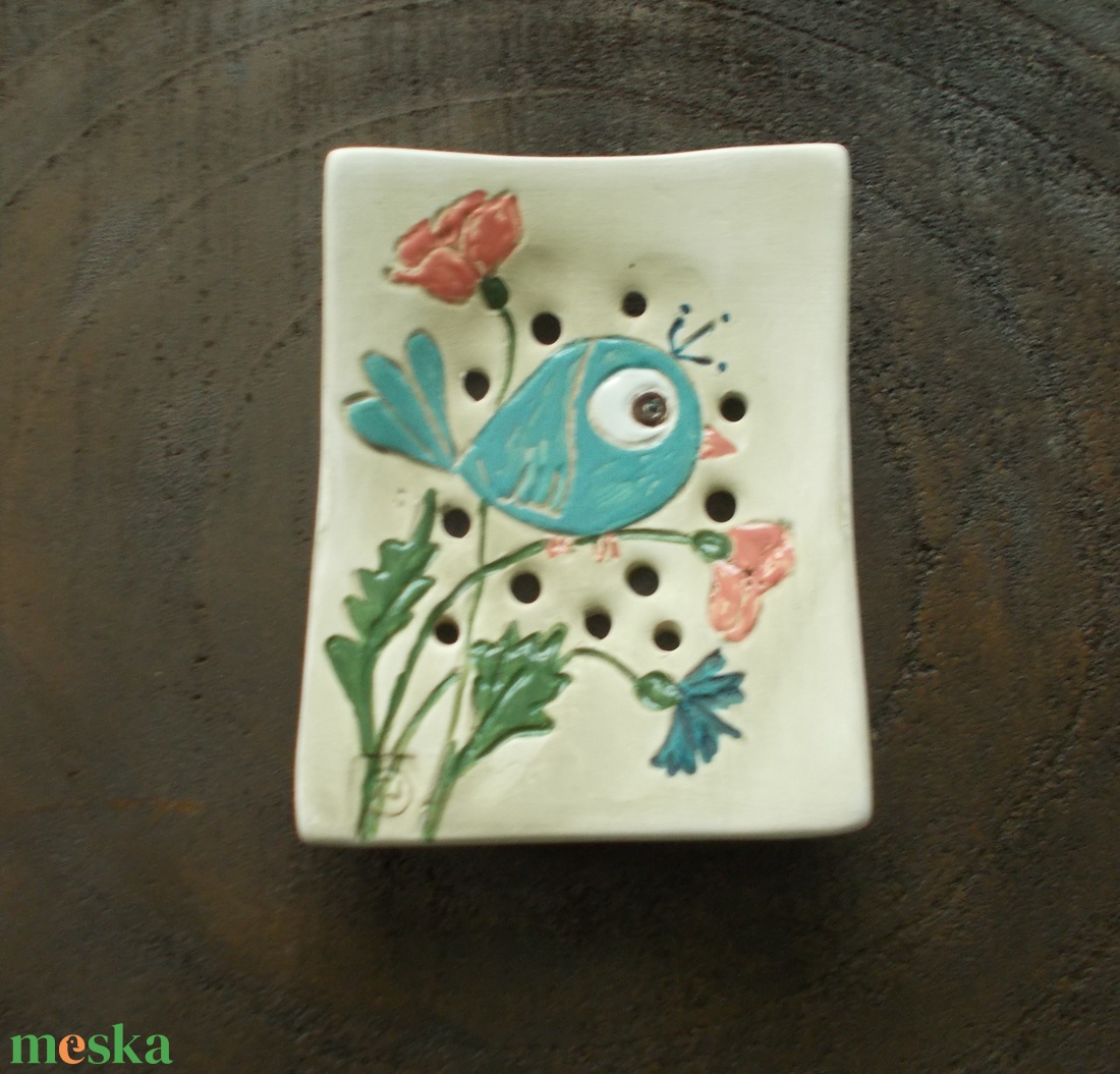 A Kék madár - otthon & életmód - fürdőszoba - szappantartó - Meska.hu