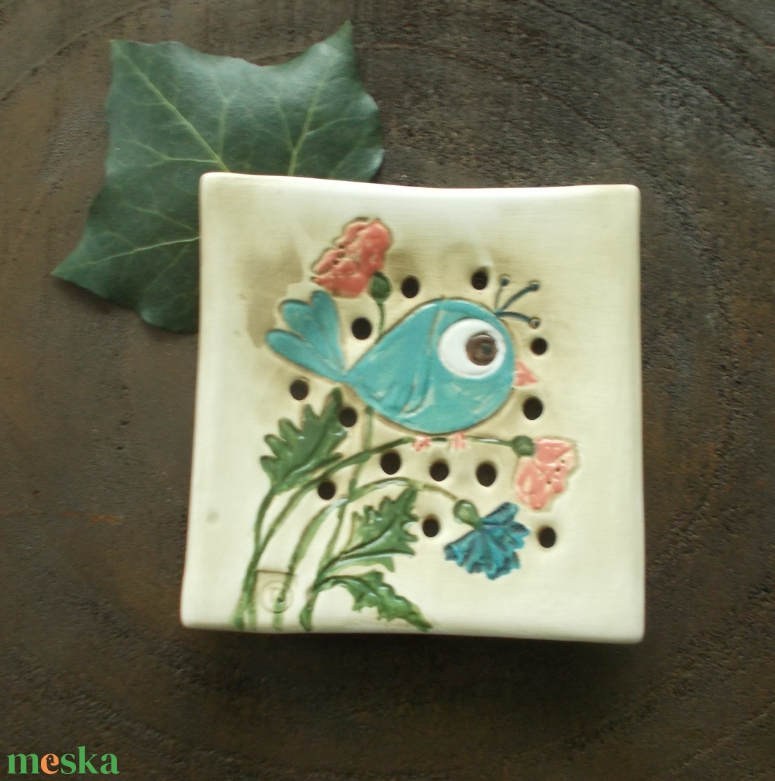 A Kék madár - otthon & életmód - fürdőszoba - szappantartó - Meska.hu