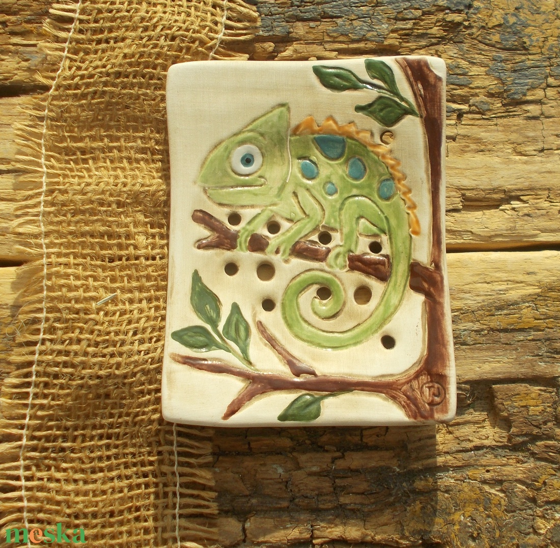 Kaméleon - otthon & életmód - fürdőszoba - szappantartó - Meska.hu