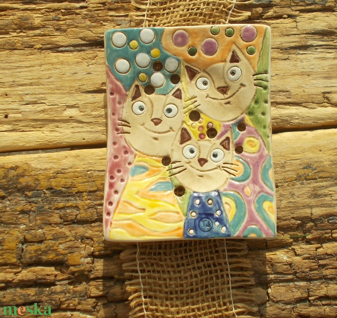 3 macsek :) - otthon & életmód - fürdőszoba - szappantartó - Meska.hu