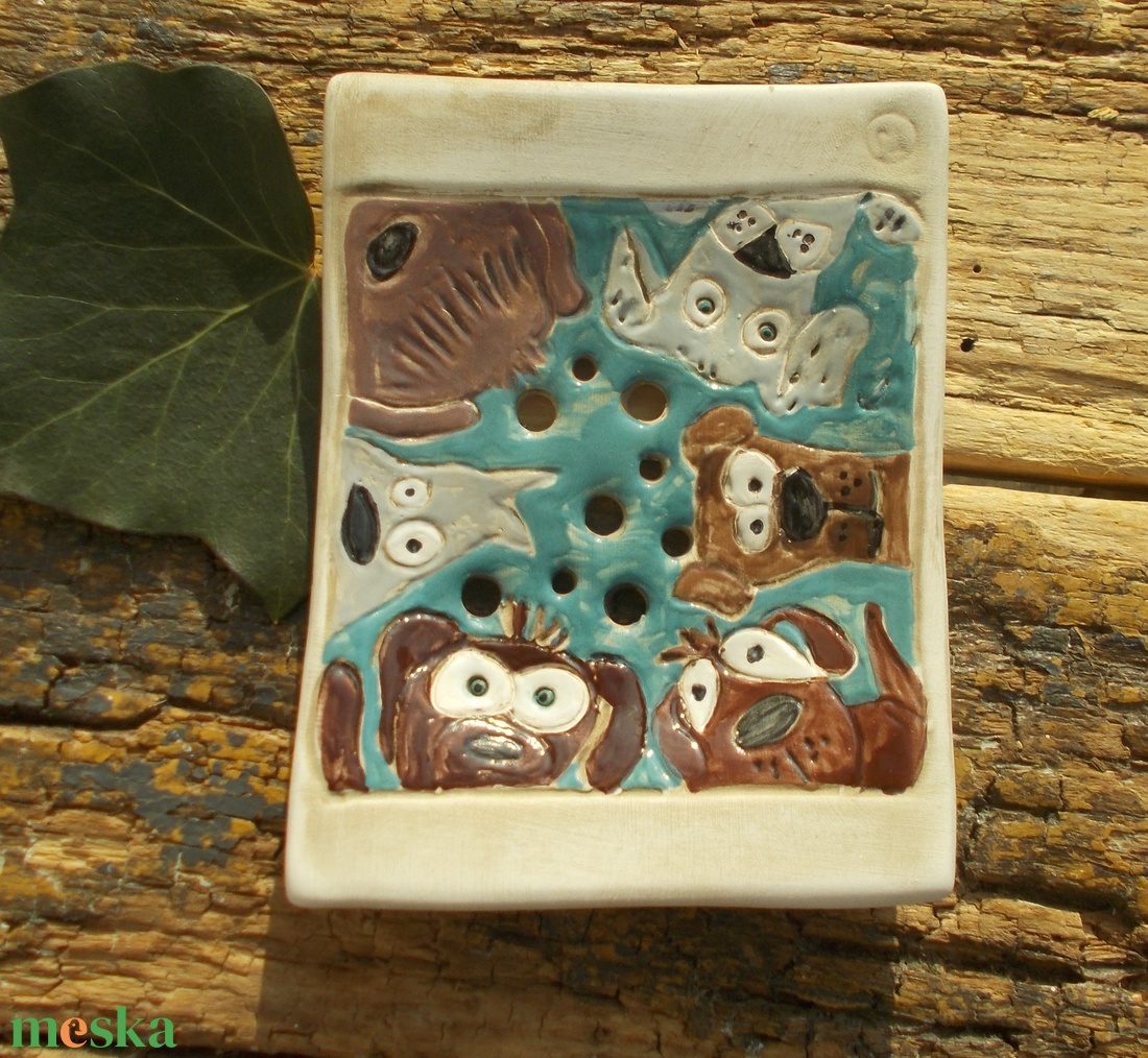 Kutyusok - otthon & életmód - fürdőszoba - szappantartó - Meska.hu