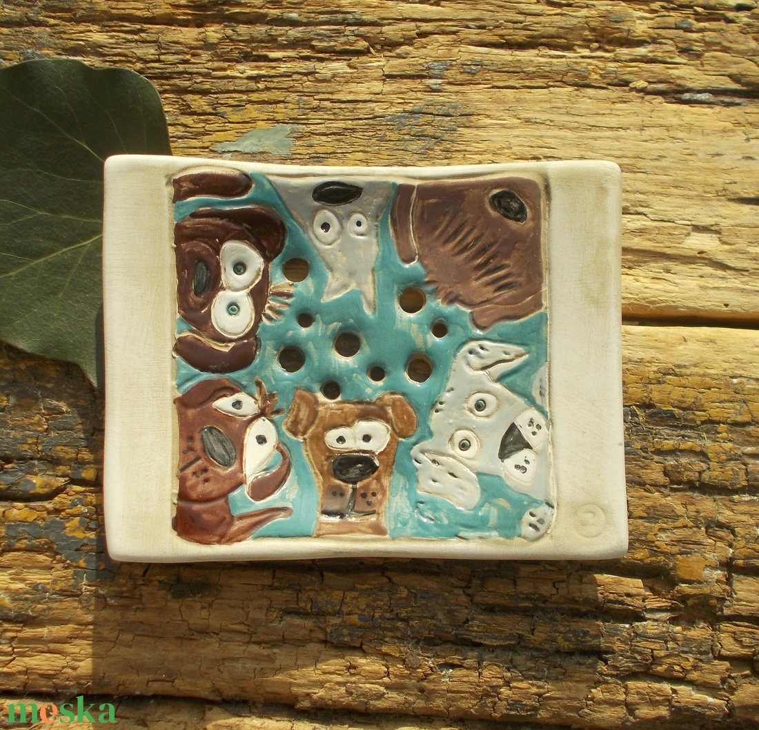 Kutyusok - otthon & életmód - fürdőszoba - szappantartó - Meska.hu