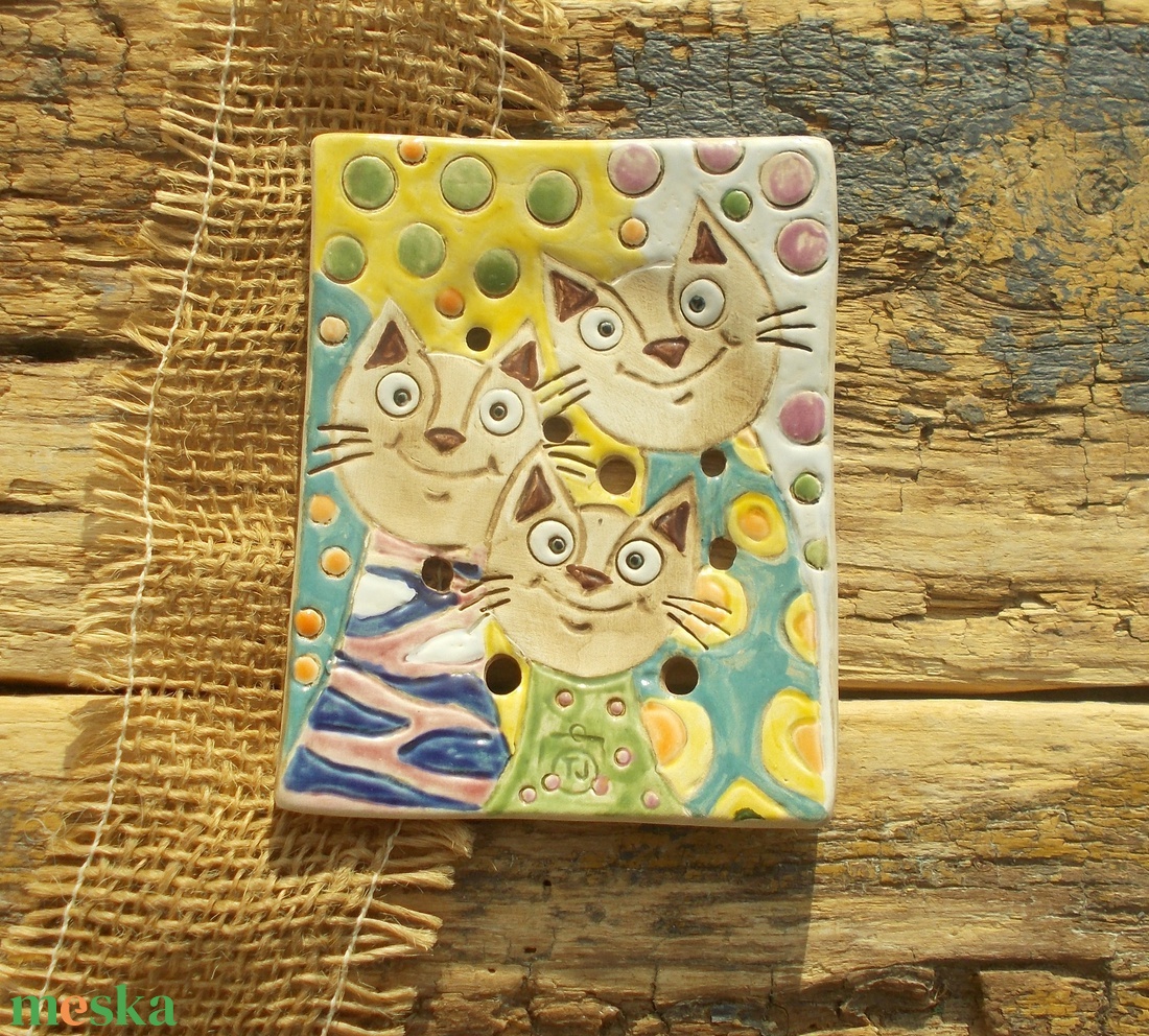 3 macsek :) - otthon & életmód - fürdőszoba - szappantartó - Meska.hu