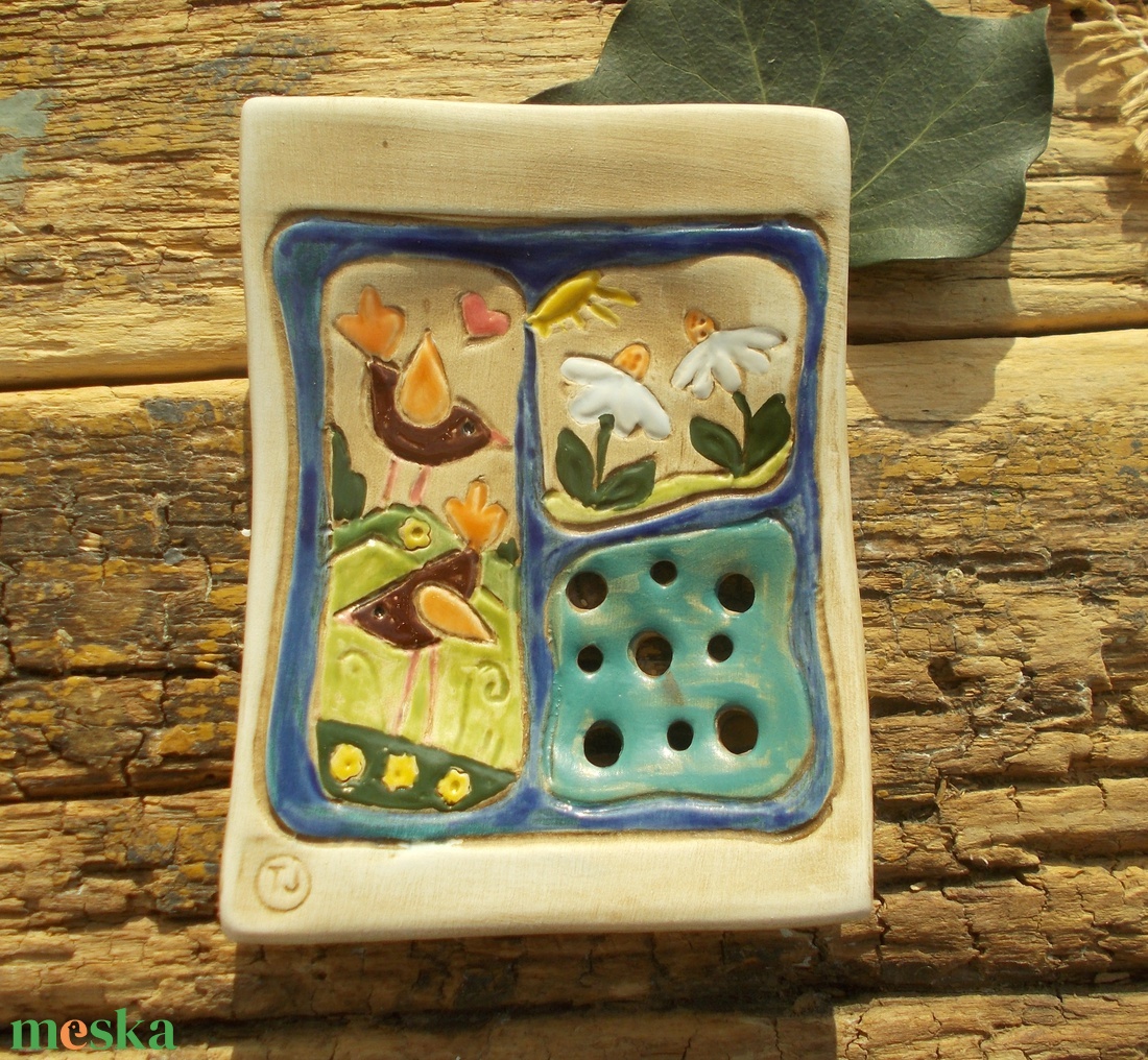 Vidám  szappantartó - otthon & életmód - fürdőszoba - szappantartó - Meska.hu