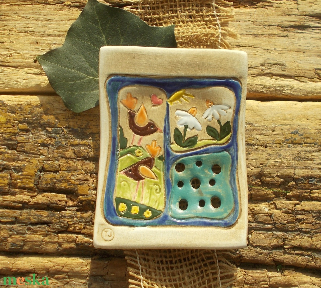 Vidám  szappantartó - otthon & életmód - fürdőszoba - szappantartó - Meska.hu