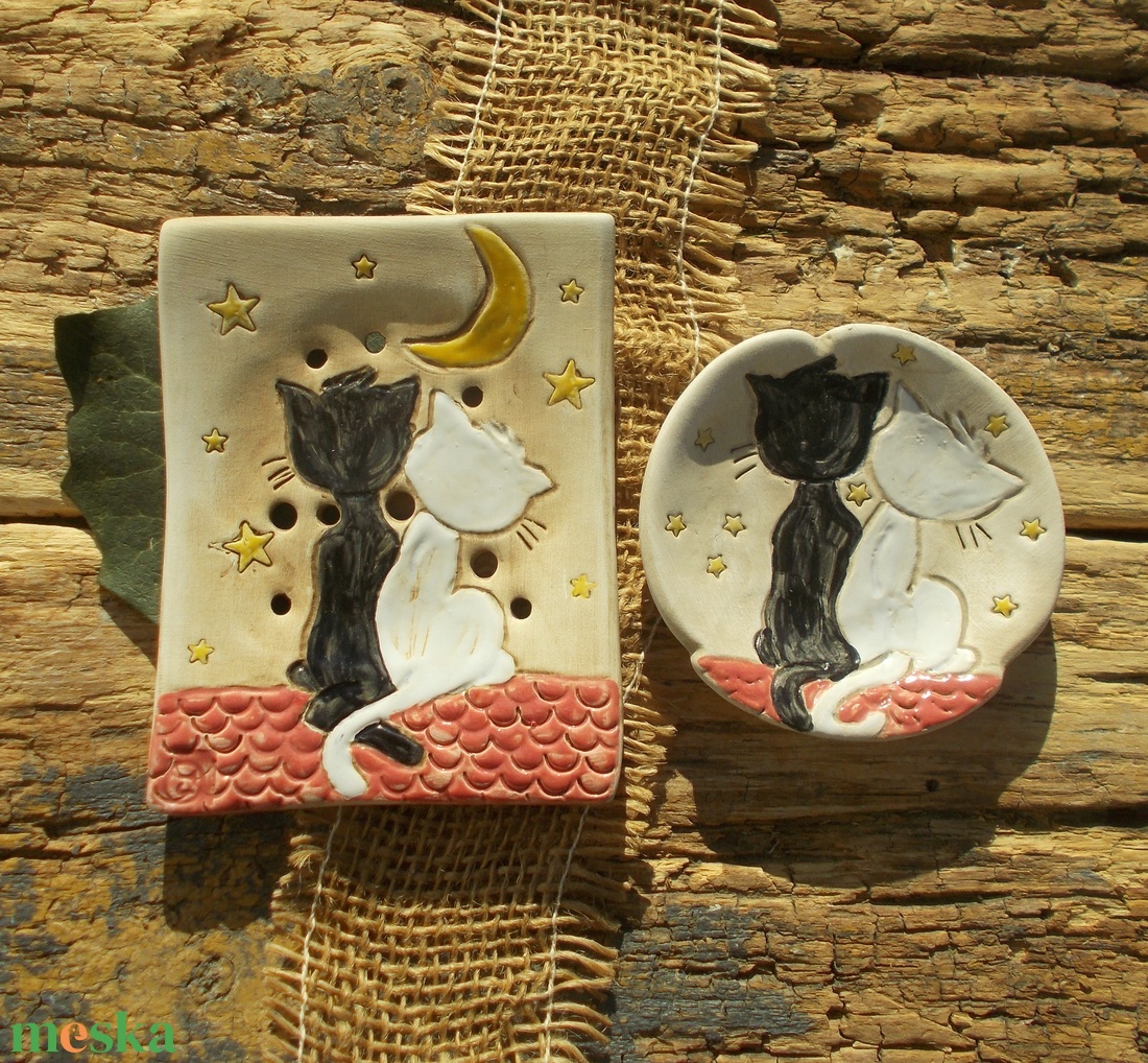 2 macsek :) - otthon & életmód - fürdőszoba - szappantartó - Meska.hu